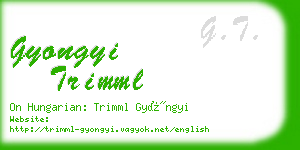 gyongyi trimml business card